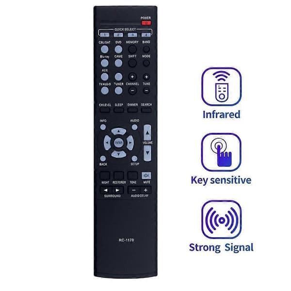 Replacement Remote Control RC-1170 for DENON AV Receiver AVR-E200 AVR-X500 AVR-1612 AVR-1622