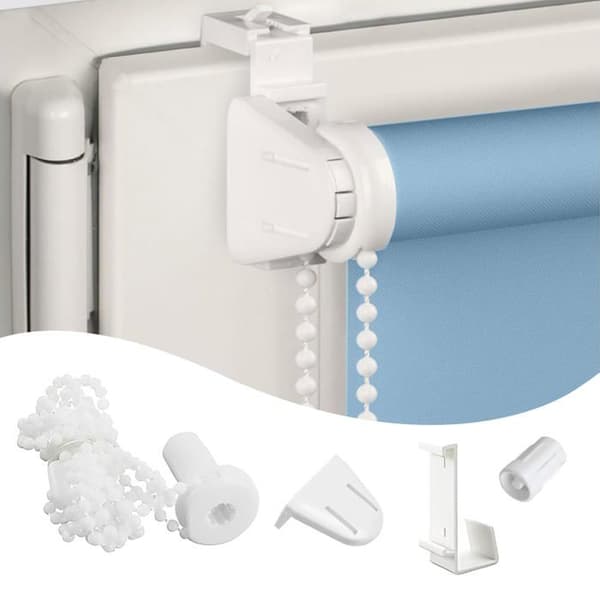 17mm Roller Blind Bracket Kit, Roller Blind Repair Kit, Side Chain Repair Kit, White