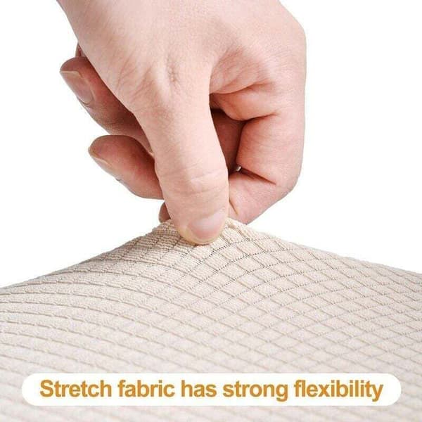 6-pakning elastiske jacquard stolsetetrekk, avtakbare vaskbare støvtette spisestolsetetrekk