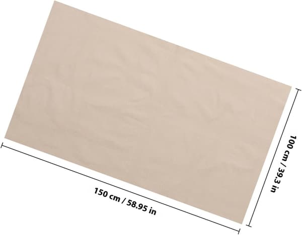 Beige linservietter til spisebord, bærbar og multifunksjonell ensfarget bordmatte egnet
