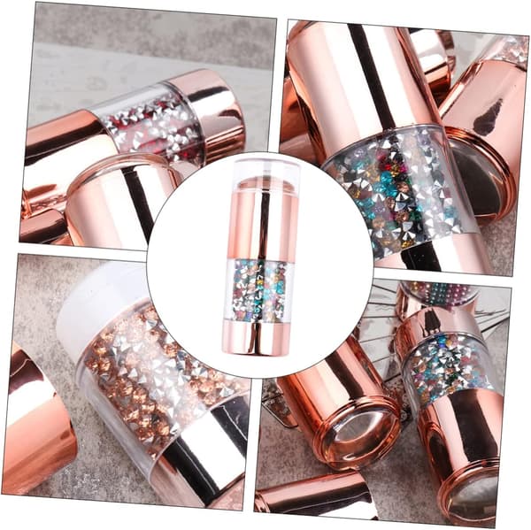 Elegant Diamond Medal Nail Art Stamper Silikoneoverførselspenne og Stempelplader