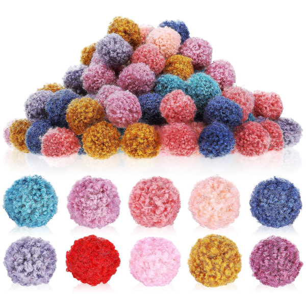 200 stk Farverige Pom Pom Kugler Pompoms Håndværk DIY Pompoms Pom Poms Kunst Håndværk Håndværk Pom Poms