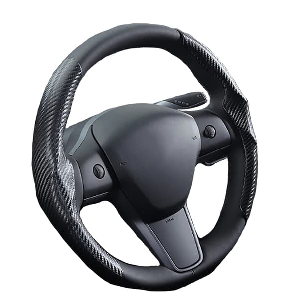 Rattmuff i kolfiber för Tesla Model 3/Y - 38 cm