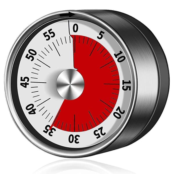 Mekanisk timer - 60-minutters magnetisk stoppeklokke for matlaging, baking, treningsstudio, studier