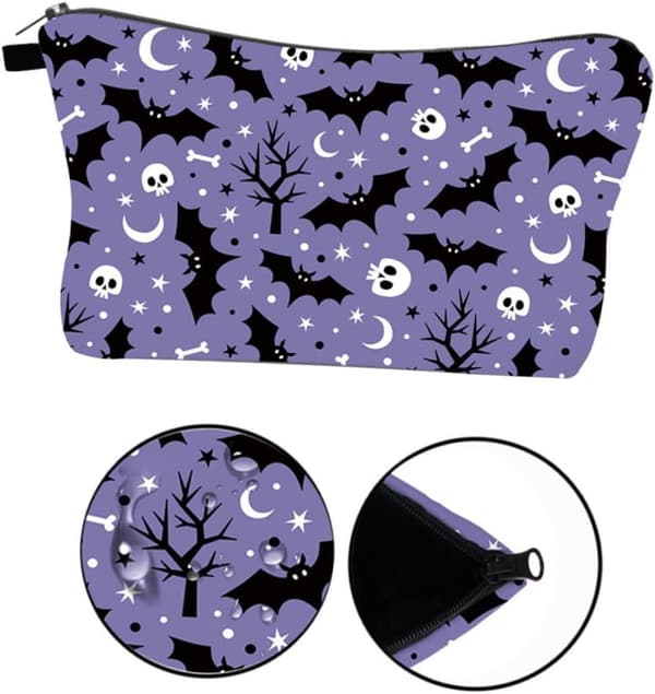 Travel Makeup Bag with Halloween Theme, Toiletry Bag with Ample Storage