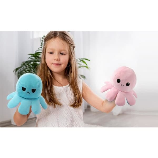 Reversible Octopus Plush - Cute Stuffed Animals - Plush Octopus Reversible Plush Toy - Cute Stuffed Animals - Octopus Reversible Plush