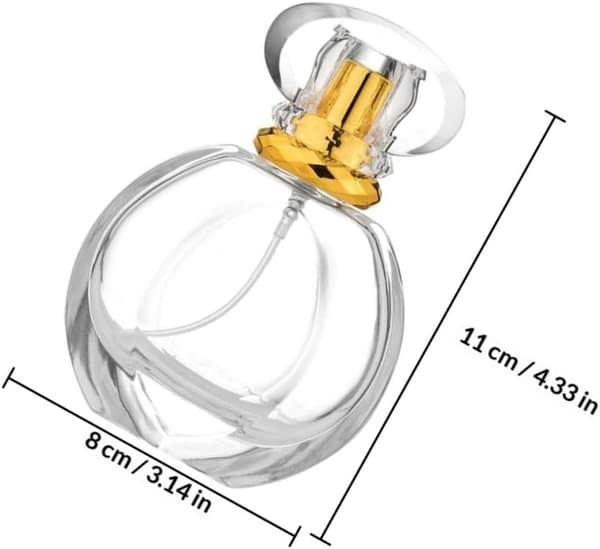 Oval Glas Sprayflaska Tom Parfymförstörare Påfyllningsbar Rese Doftbehållare för Eteriska Oljor och Sminkunderförpackning