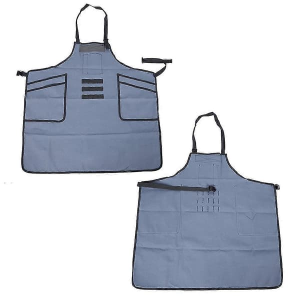 Justerbart lærredsforklæde med stor lomme til grill, mælkete-butik og blomsterhandler