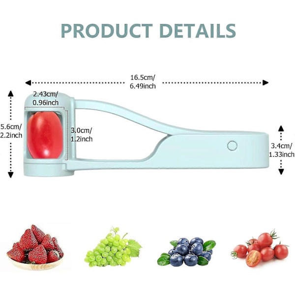 Grape Slicer for Toddlers, Grape Cutter, Cherry Tomato Slicer Kitchen Tool, Creative Small Fruit Slicer Tool