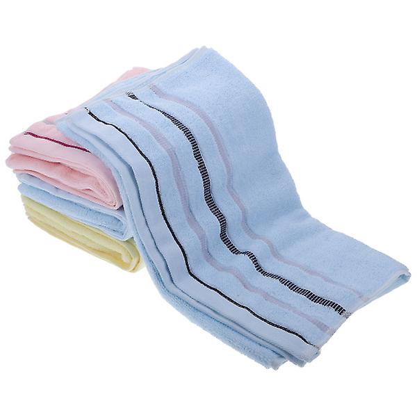 4 stk Tykke bomuldshåndklæder Praktiske badehåndklæder Brusehåndklæder (assorteret farve) Assorteret farve90X40X0,5 Assorted Color 90X40X0.5CM