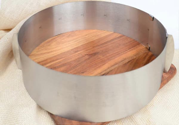 Justerbar kakeform i rustfritt stål Kakefondant Mousse Ring Bakeverktøy Kakeformer