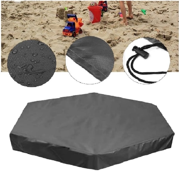 Hage sekskantet leketøy sandkassetrekk, hagebadekar vanntett solskjerm