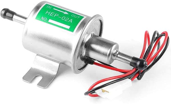 Universal Elektrisk Bränslepump (Silver), Lågtrycks Inline Bränslepumpsmodul, Dieselmotor, Inline Bultmontering, för Bensin och Diesel HEP-02A