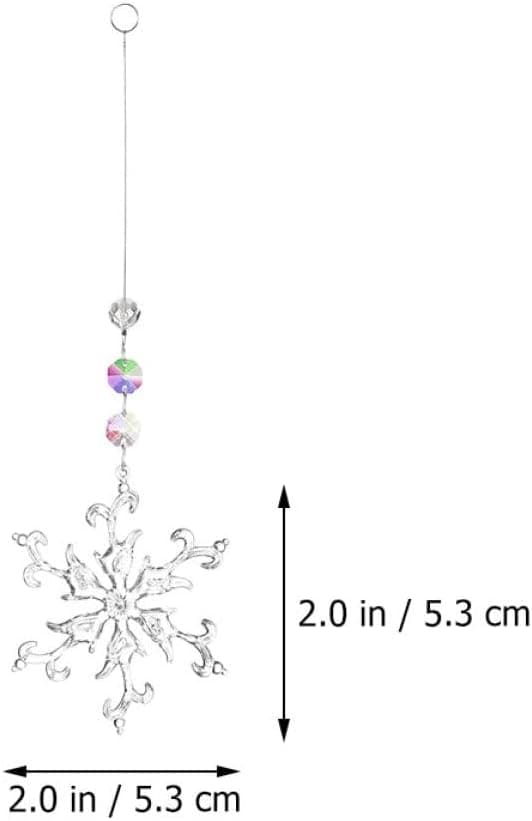 10 st kristallhängande dekorationer snöflingeformade lätta klassiska silverprydnader