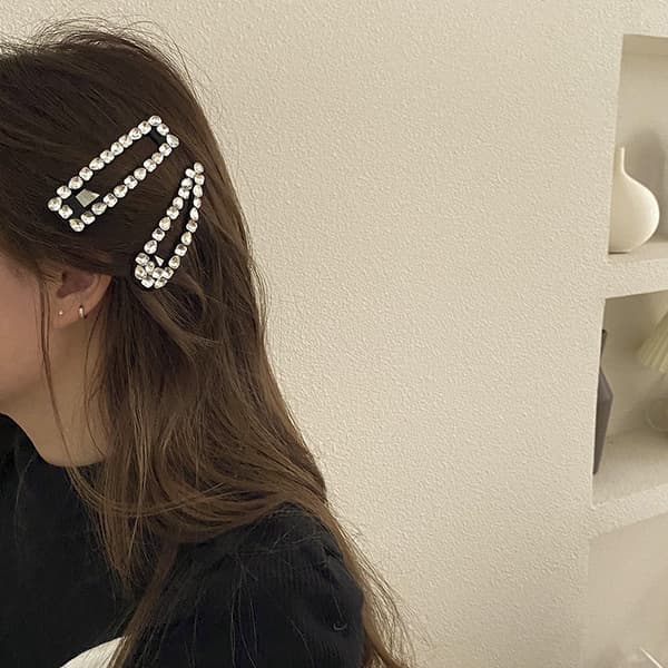 3 stk., farver og skønhed hårklemme kvinde chic - strass hår B