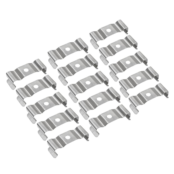 T8 Klämmor Fäste Hängare för Integrerad Lysrörsarmatur, Nickelpläterat Manganstål, 15-pack
