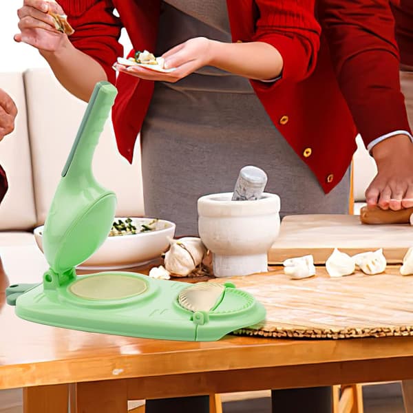Pastakutterhjul i sinklegering med langt trehåndtak, Ravioli-stempelmaker, Press