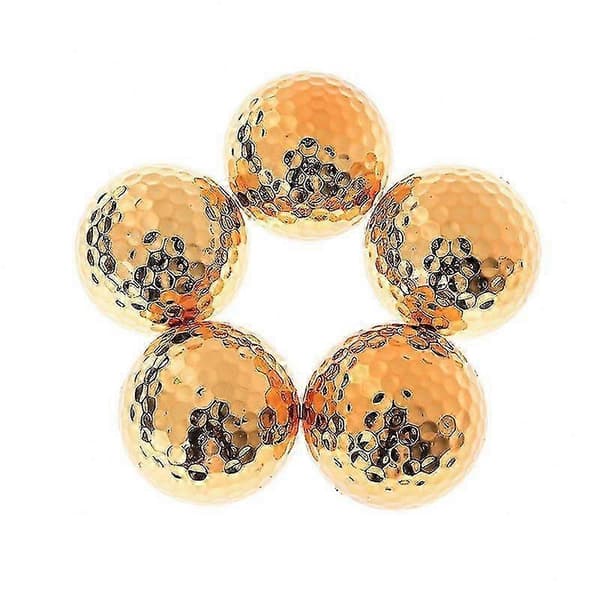 1 stk Golfbolde Nyhed Bold Golfudstyr Guldfarve
