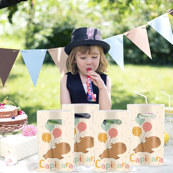 10/50 st Capybara presentpåse barnkalasdekoration Capyba 50 st