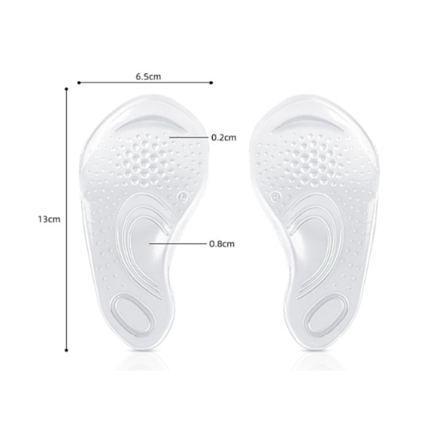 1 Pair Arch Support Transparent Transparent Transparent
