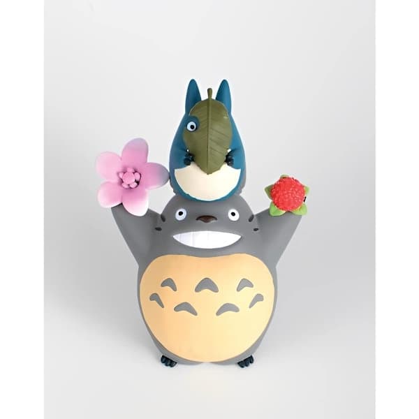 Min nabo Totoro (Blomster og Totoro) samlefigur for stabling og dekorasjon