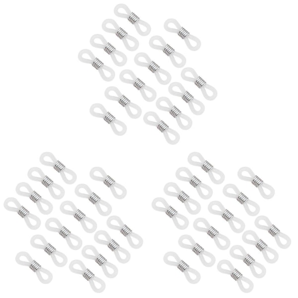 300 stk DIY Silikon Brillegruppe Festespring Beslag Justerbar Sklisikker Ring Briller Tilbehør 300 pcs