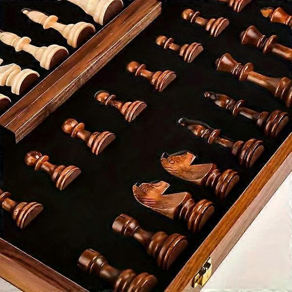 Wooden Chess Set for Adults with Extra Queens, Suitable for All Skill Levels
