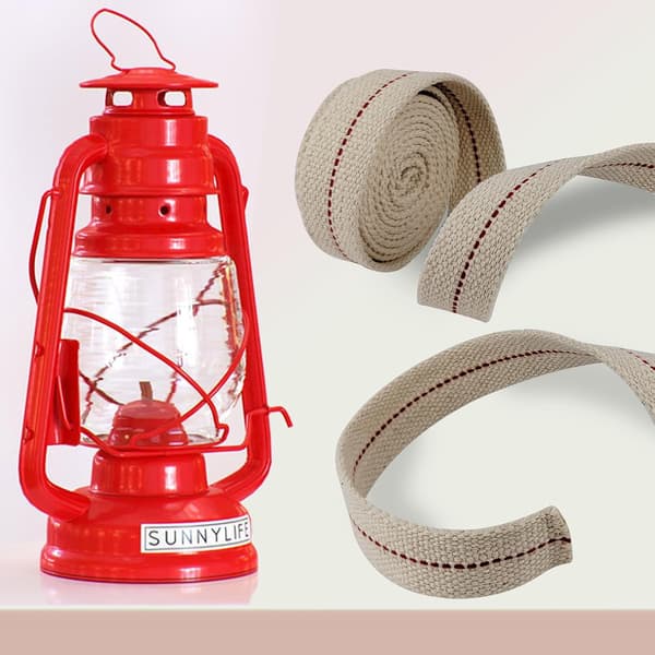 2 ruller/4 meter flad olielampevæge, 2,5 cm bomuldsvæge erstatning til petroleumslamper, lanterner, lamper (2, 2,5 cm) 2,5 cm