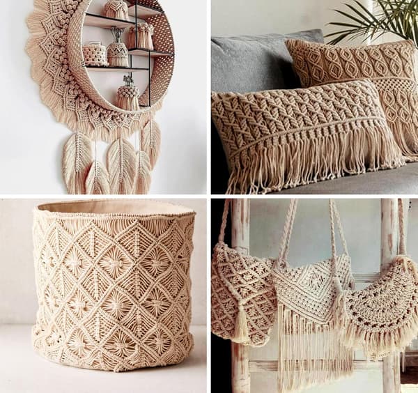 3 mm, 200 m, Natural Cotton Yarn, Macrame for DIY Crafts, Macrame Yarn, Light Brown