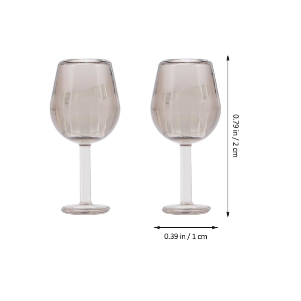 10 kpl Miniatyyri Nukkekoti Viinilasit Lasten Nukkekoti Keittiö Lelut Nukkekoti Tarvikkeet Harmaa 2x1cm Grey 2x1cm