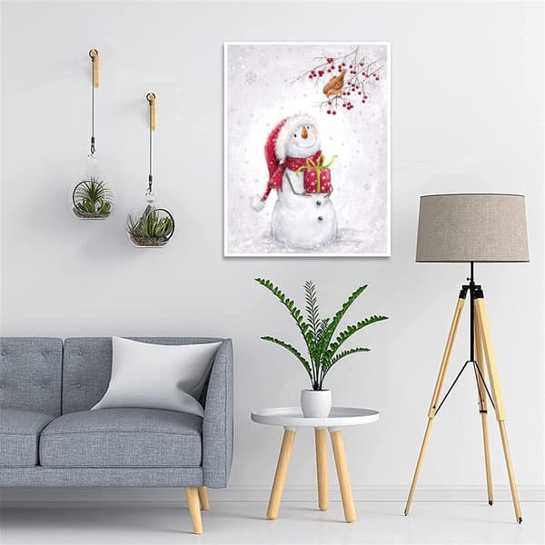 Timanttimaalaus Joulu, 5D DIY Timanttimaalaussarja Lumiukko, Di