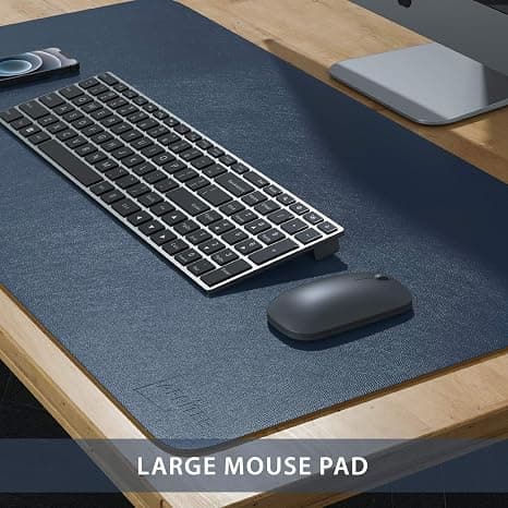 Desk Pad Desk Protector - Double-Sided PU Leather Desk Pad Large