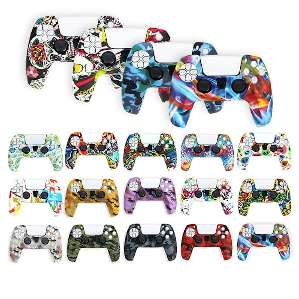PS5 Controller Silicone Case, Protective Cover for Controller, 5 Grips, Joystick Caps, Gaming Accessories