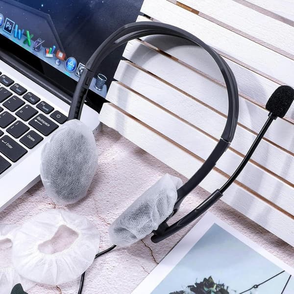 Elastic Hygienic Headphone Covers - 100-pack - Non-woven Fabric Headphone Covers