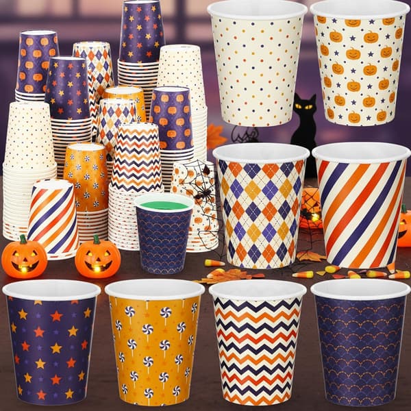 144 stk. Halloween papirkopper til fest i daglig stil