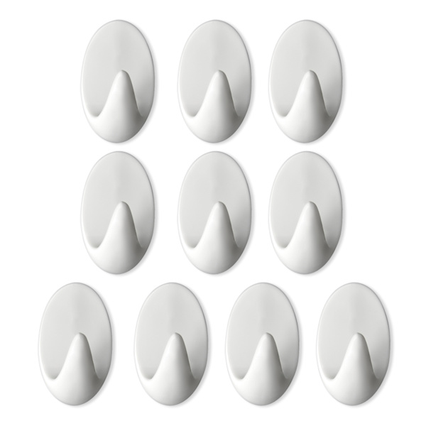 10-pack strong self-adhesive wall hooks S S S