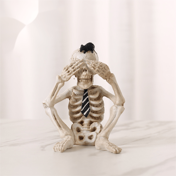 Skull Resin Ornament Creative Decorations Home Desk Halloween Prop Decoration