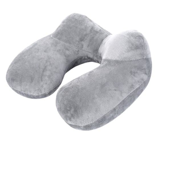 Inflatable Travel Pillow, 100% Soft Velvety Inflatable Neck Pillow