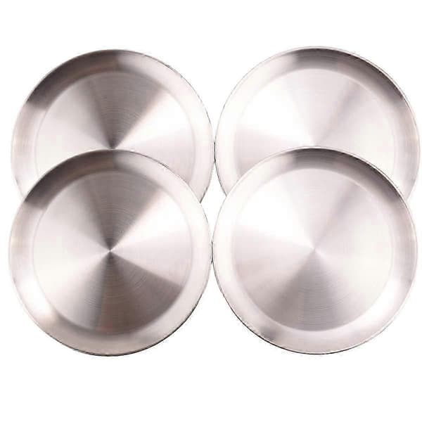 4-pak 30 cm pizzaplader, pizzabageplade i rustfrit stål, rund pizzabageplade, til bagning