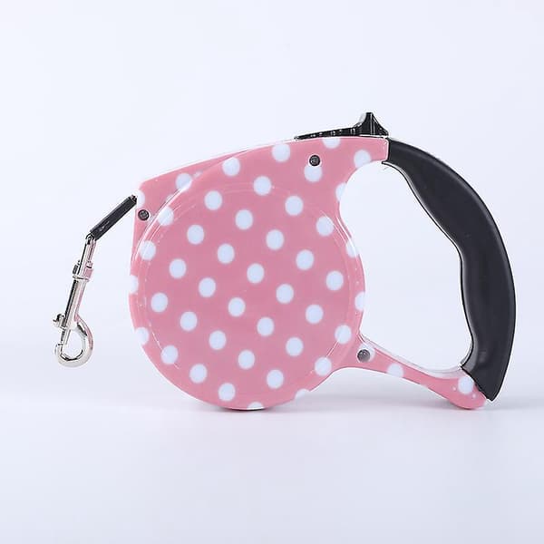 Retractable Dog Leash - 5 Meter Long Leash for Dogs and Cats (Pink)
