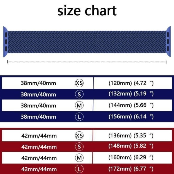 Apple Watch-kompatibelt ARMBÅND Elastisk SORT 38/40/41 mm Sort - M