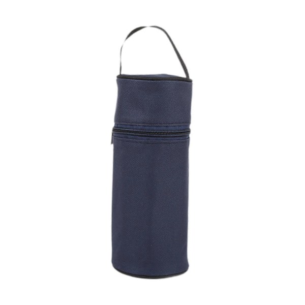 Vattenflaskväska med dragkedja, mjölkflaskväska för promenader, resor, vandring, röd, mörkblå Dark Blue 8.5cmx22cm