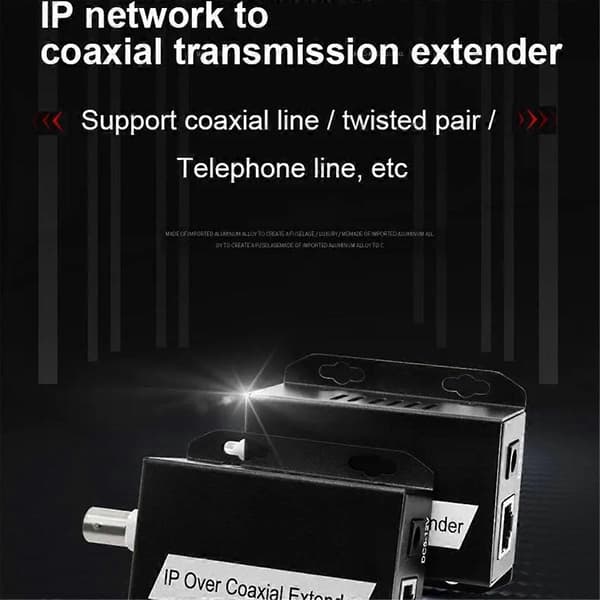 IP Network to Coaxial Extender Transmission from Network Cable Transmission to Coax Line 500M Ethernet Converter for CCTV