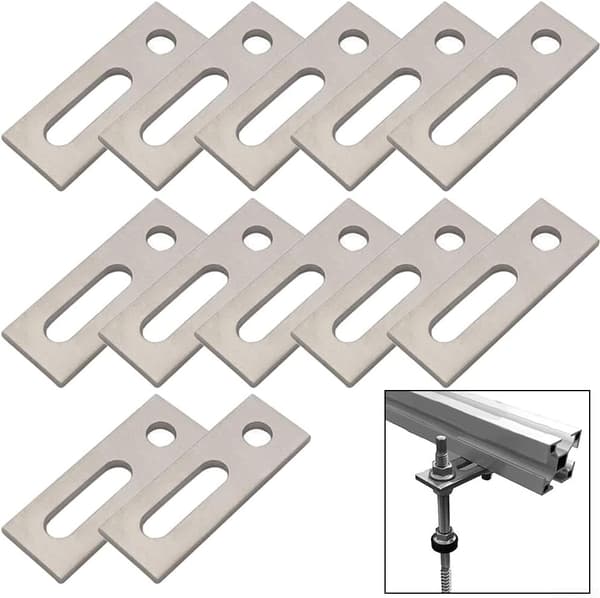 Højadapter designet til brug af M10-ophæng i - Ydeevne rustfri stålplader til med bolte PV-systemer (4 stk.) 4 stk. 4pcs
