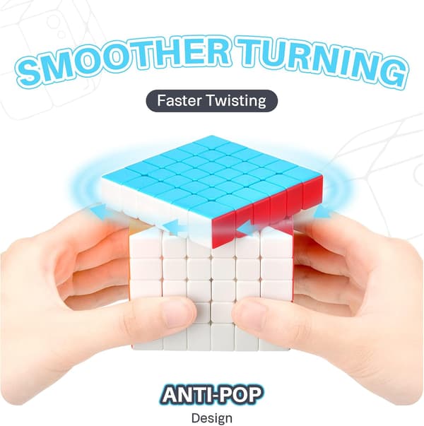 Speed Cube 7x7 Stickerless, Speed Cube 7x7x7 Magic Cube Julegave for barn og voksne (Stickerless)