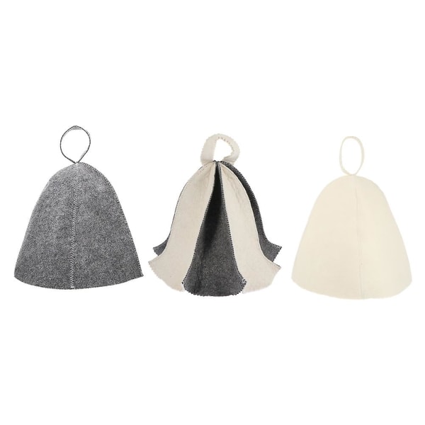 3 stk Tykke Filtsaunehatter Hodebeskyttelse Deksel For Sauna Damprom Hatter Assorterte Farger 32X24X0.5CM Assorted Color 32X24X0.5CM