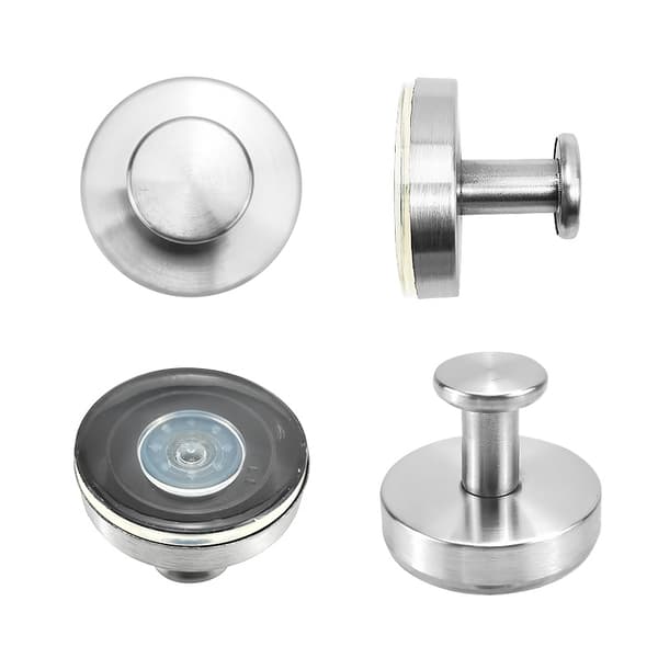 Seinäkoukut imukupilla, 4 kpl, hopea Silver 287