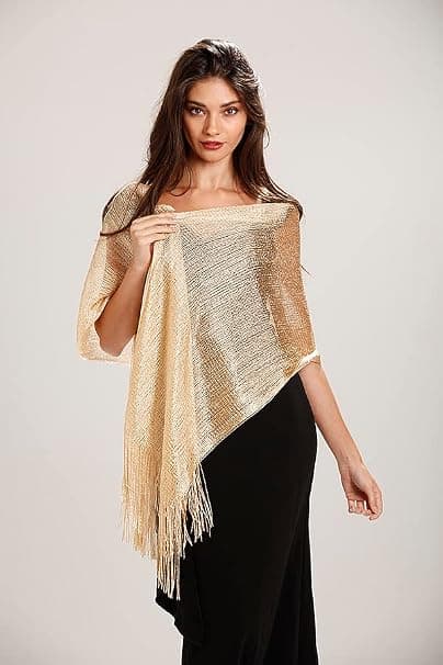 Stilig Glitter Sjal for Kvinner, Glitterscarf, Filigransjal