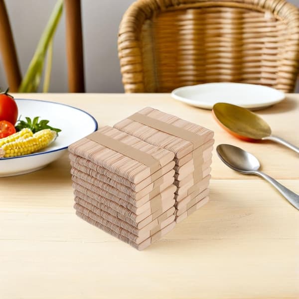 1000 stk naturlige trehåndverkspinner 65 mm små ispinner