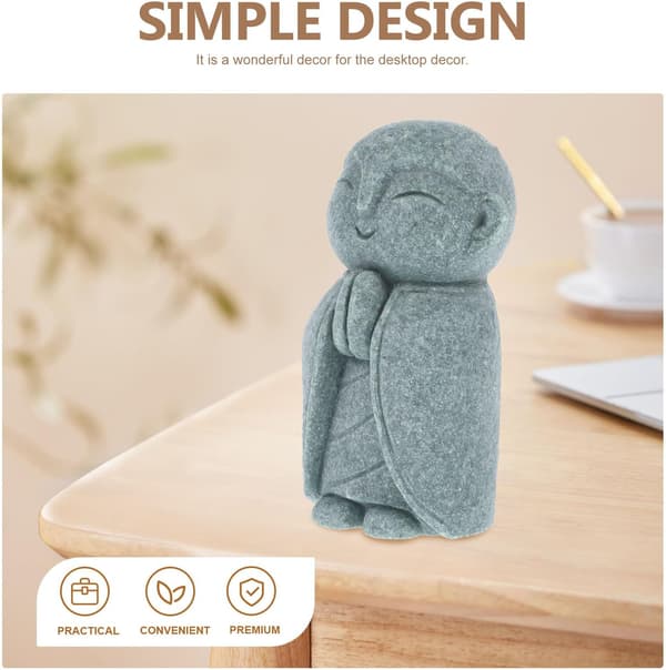 Bluestone Sand Buddha Hagefigur med Intrikat Design for Fredfull Atmosfære